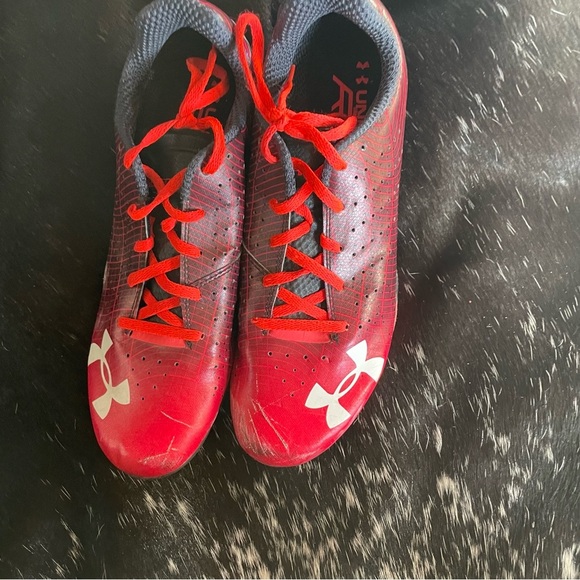Under Armour Racing Track & Field Spikes Size 10.5 Men’s Red Black Running - Picture 7 of 12